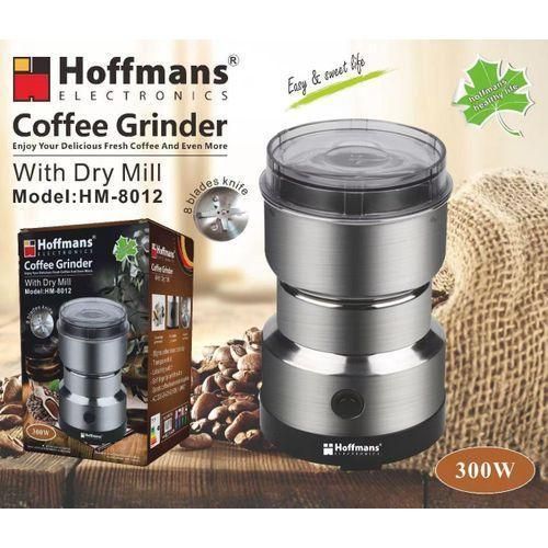 product_image_name-Hoffmans-HM-8012 Coffee Grinder with Dry Mill – Precision Grinding with Elegance - Silver-1