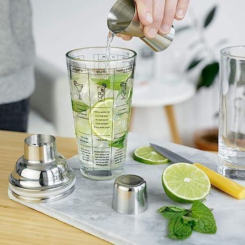 product_image_name-Generic-Outset Glass Glass Cocktail Shaker Printed with Drink Recipes, 12 Ounce, Stainless Steel Strainer Lid-8