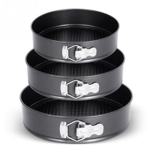 product_image_name-Generic-3 Pieces Of Round Baking Cake Mould Pans Trays- Black.-2