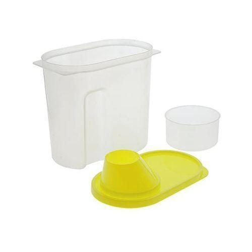 product_image_name-Generic-2.5 Litre Food Plastic Storage Grains Cereal Container,Yellow.-1