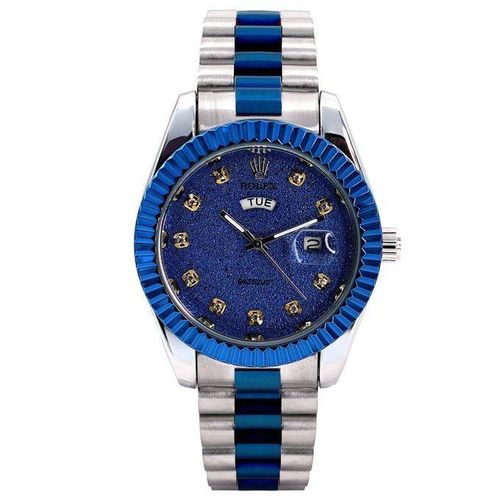 product_image_name-Generix-Silver Blue RLX Watch with Day/Date For Both Gentlemen And women-2