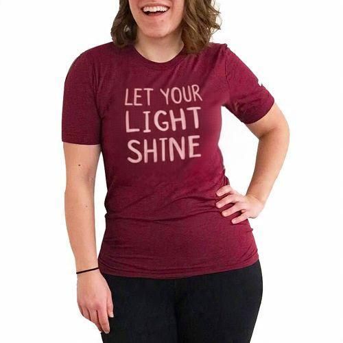 product_image_name-Emmanuel Ahimbisibwe-Let Your Light Shine Women's T-shirt - Maroon -1