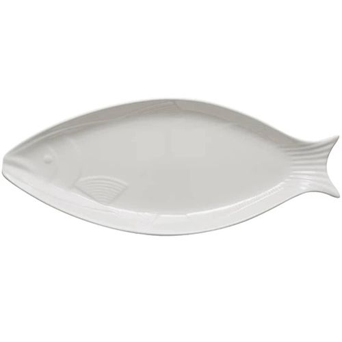 product_image_name-Generic-18-Inch Ceramic Fish Plate – Long Oval Serving Platter for Fish, Snacks & Family Meals. wHITE-1