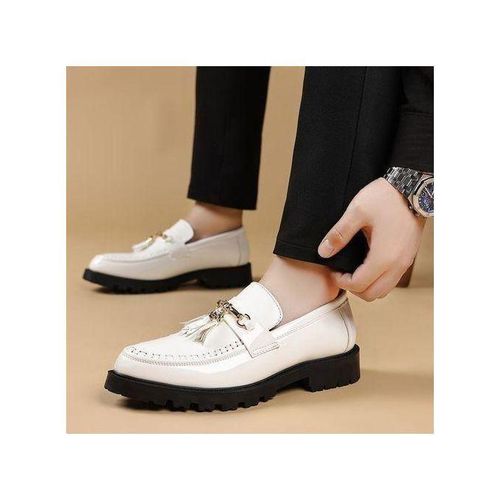 product_image_name-Generic-Banagat Men's Casual Oxfords Corporate Loafers Office Wedding Shoes White-3