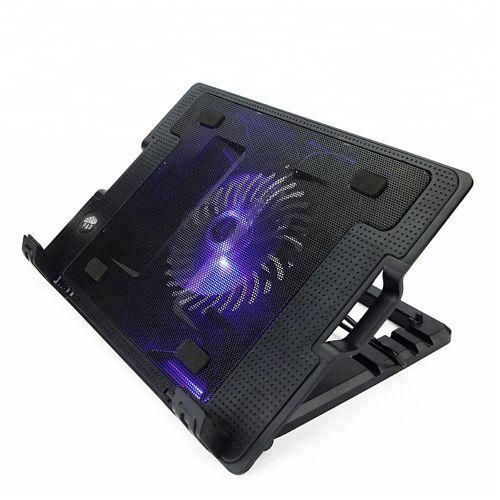 product_image_name-Generic-Notebook Laptop Cooling Pad With Stand - Black, Blue Light-1