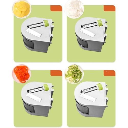 product_image_name-Generic-Carrot Clever Slicer Vegetable Slicer Clever Slicer Julienne Slicer Carrot Slicer Vegetable Cutter Chopped Grater Cooker Set Slicer Thickness Adjustable Julienne Multi-functional Slicer Set- Multicolor -8