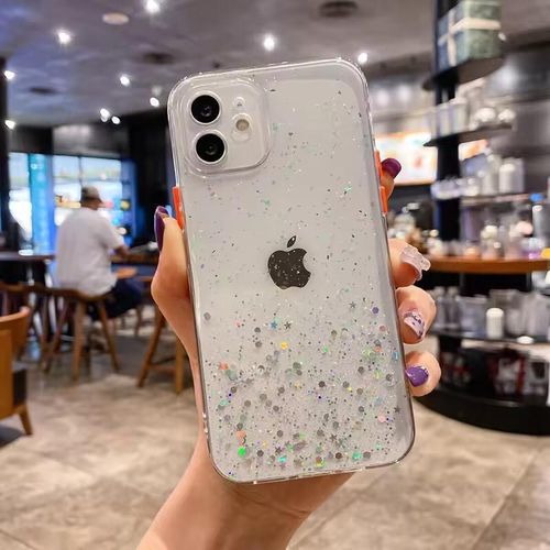 product_image_name-Generic-Luxury Bling Glitter Transparent Case For iPhone 12 Pro Max - Black-5