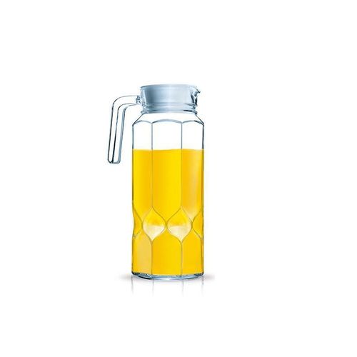 product_image_name-Luminarc-7 Piece Octime Diamond Drinkware Set Water Set (1 Jug + 6 Glasses) Gift Set Carafe box Cups- Clear-5