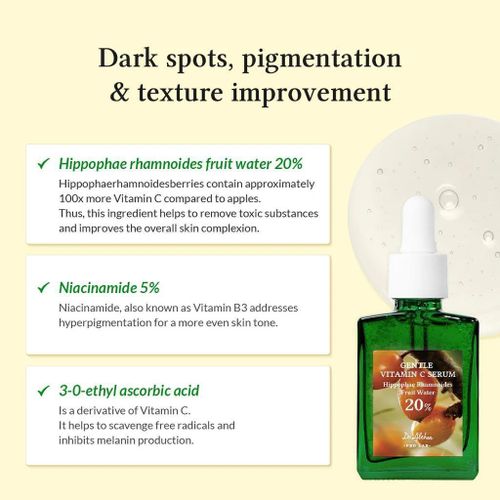 product_image_name-Dr.Althea-Gentle Vitamin C Serum. Brightens, Removes Dark Spots, Hyperpigmentation, Evens the skin tone, Promote collagen production, Removes Wrinkles, Smooths, Hydrates, Soothes Redness, Irritation, Acne & Softens-4