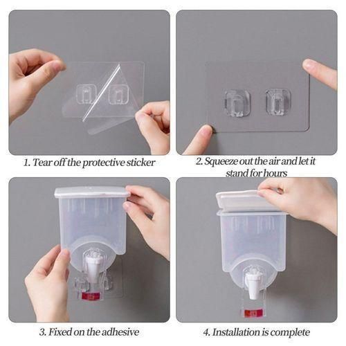 product_image_name-Generic-Wall Mounted Oil Sauce Vinegar Seasoning Storage Bottle Dispenser- Multi-colors.-7