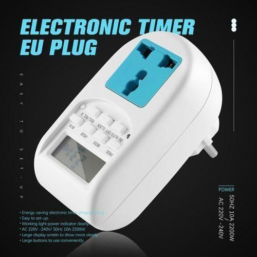 Generic Power Saving Timer Socket, Digital Timer Switch Socket - White - image 3
