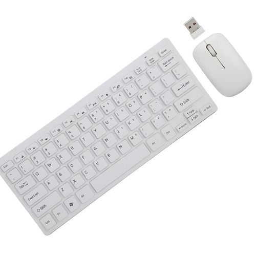 product_image_name-Generic-Keyboard With Silent Mini Mouse, Simple For Outdoor Office And Home-White-2
