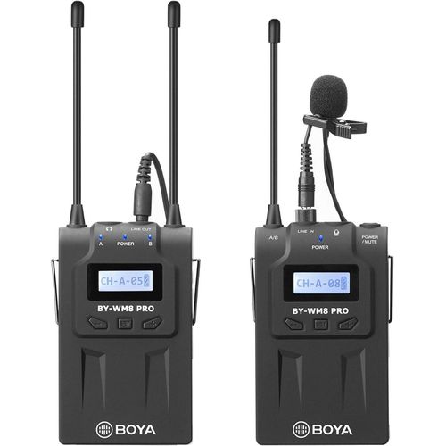 product_image_name-Generic-BY-WM8Pro-K1 Professional 48-Channel UHF Wireless Lavalier Microphone System with Dual-Channel Receiver for DLSR, Mirrorless & Video Cameras, Black -1
