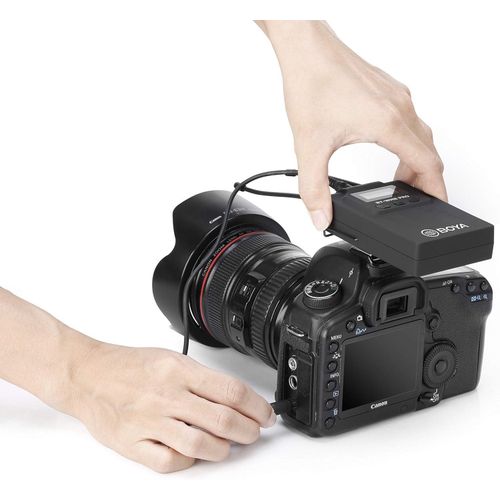 product_image_name-Generic-BY-WM8Pro-K1 Professional 48-Channel UHF Wireless Lavalier Microphone System with Dual-Channel Receiver for DLSR, Mirrorless & Video Cameras, Black -8