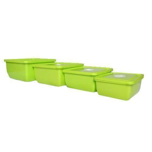 product_image_name-Generic-4 Pieces Of Sealed Lunch Boxes - Green-2