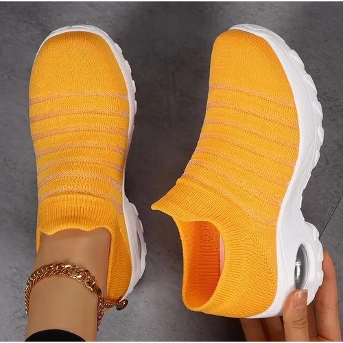 product_image_name-Fashion-Ladies  Designer Sneaker - Yellow-1