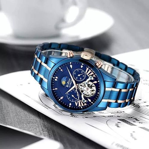 Shop Luxury Analog Mens Mechanical Watch Blue Jumia Uganda