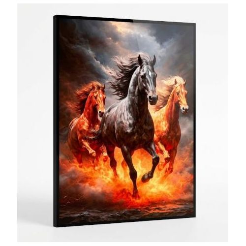 product_image_name-Generic-Fire Horse wall art piece. - A3 size. -1