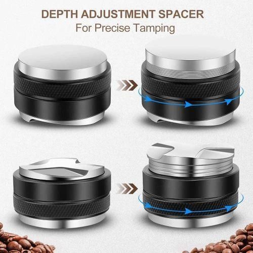 product_image_name-Generic-Espresso Tamper Distributor Dual Head Coffee Leveler Adjustable Depth-Professional Espresso Hand Tampers 51mm-3