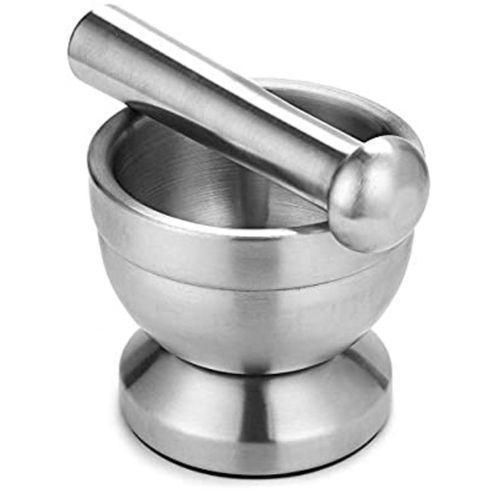 product_image_name-Generic-Metalic Stainless Steel Mortar and Pestle/Spice Grinder - Silver.-1