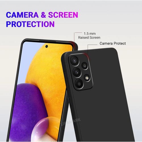 product_image_name-Generic-Silicone Soft Back Cover Case for Samsung Galaxy A72 (Silicone Black)-2