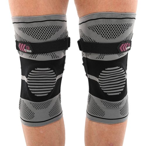 product_image_name-Generic-Elastic compression sports knee pads with a fixing strap - Multicolor -2