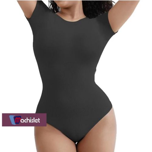 product_image_name-Machislet-Machislet Womens Short Sleeve Round Neck Casual Stretchy Basic T Shirt Bodysuit Tops-8