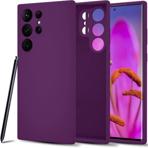 product_image_name-Generic-Samsung Galaxy S23, S23 Plus, S23 Ultra Silicone Phone Cover with Soft Finish - Orchid Purple-1