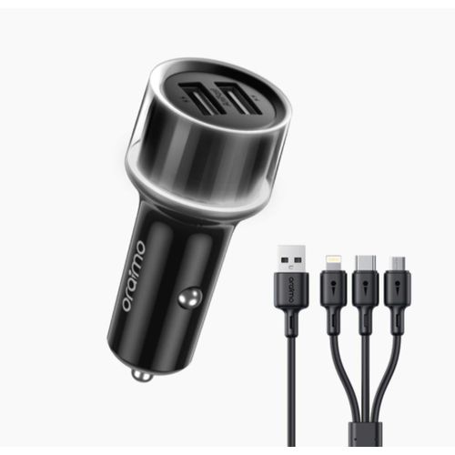 product_image_name-Oraimo- Highway 15 15.5W Car Charger with 3-in-1 Cable-1