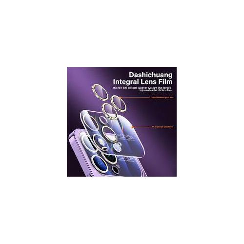 product_image_name-Generic-iPhone 14 Pro Max Camera Lens Protector AutoFocus Metal Series Half Border Metal Phone Case -Purple-1