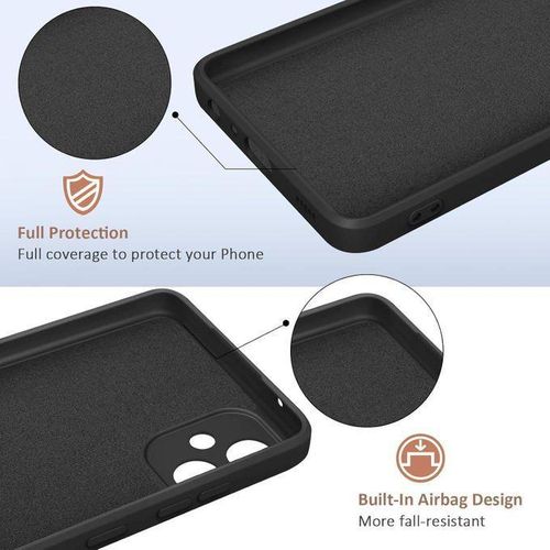 product_image_name-Galaxy-A05 Case - Stylish Liquid Silicone Full-Body Protective Cover - Black-2