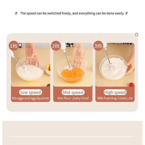 product_image_name-Generic-Rechargeable Electric Plastic Handle Handheld Mini Office Egg Beater Coffee Milk Frother With Food Safe Stainless Steel Whisk Frappe Mixer-5