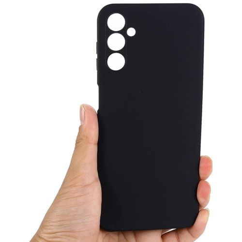 product_image_name-Samsung-Galaxy A24 Luxury Soft Rubber Liquid Silicone Skin Touch Feel Cover Case Black-2