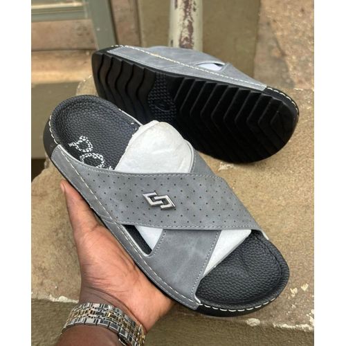 product_image_name-Generic Xim-Men's Design Flat Shoes- Grey, Brown, Blue-1