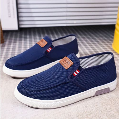 Canvas shoes navy blue clearance