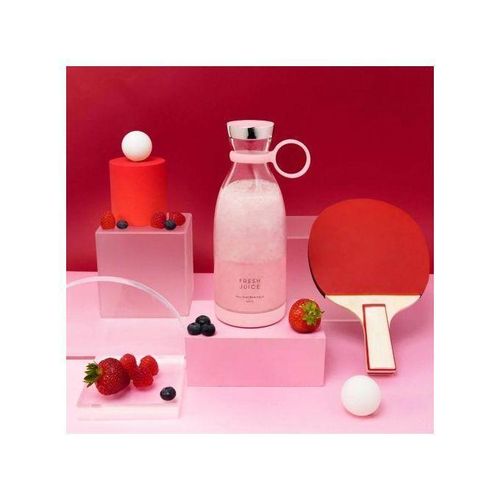 product_image_name-Generic-Outdoor Mini Personal Portable Cordless Shaker USB Rechargeable Small Fruit Juicer Blender Smoothie Maker Kitchen Auxiliary Outdoor Travel Sport Juice Cup - Pink, White-1
