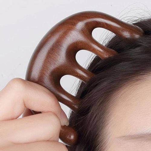 product_image_name-Generic-Handheld Wooden Comb for Head Scalp - Relaxation and Acupoint Massage Tool-4