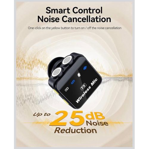 product_image_name-Generic-SX23 1 TX + 2 RX Lavalier Wireless Microphone with Digital Charging Box for Iphone and android type c only - Black-2