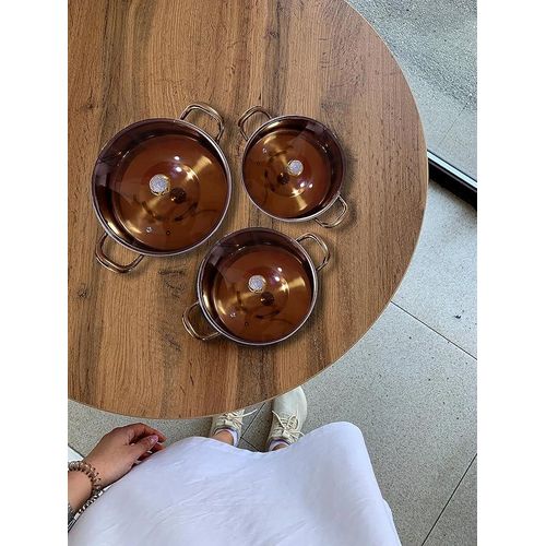 product_image_name-Generic-6 Pieces Set Of Stainless Steel Heavy Bottom Saucepans With Glass Lids And Handles-Multicolour-5