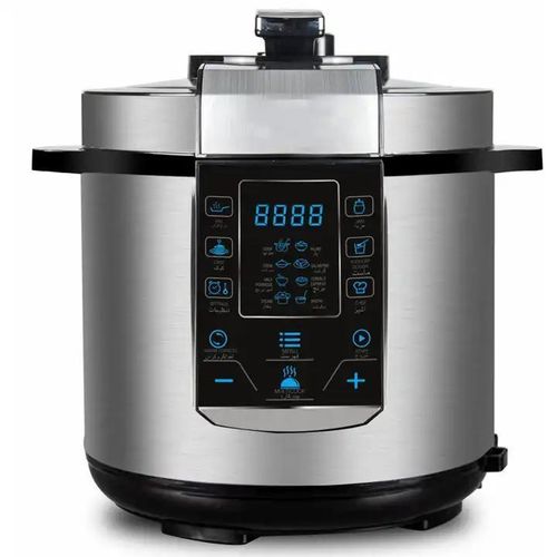 product_image_name-Hoffmans-Multifunctional Electric Pressure Cooker Of 6 Liters With 14 Functions-Silver-1