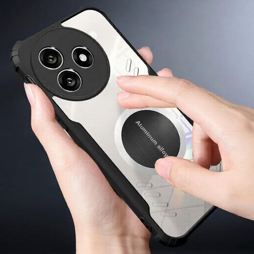 product_image_name-Generic-For itel S24 4G Magnetic Cooling Phone Case Airbag Drop Resistant Acrylic Case-2