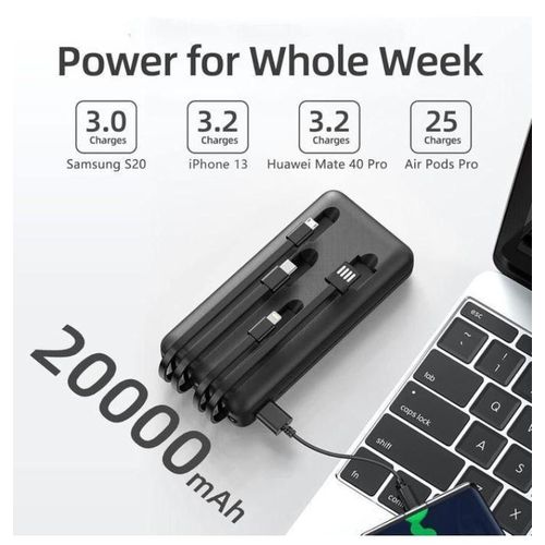 product_image_name-Generic-ZHY 20000mah Power Bank Ultra High Capacity With Inbuilt Cables (Type-C, Micro, Lightening and USB)Fast Charging PowerBank - Black.-2