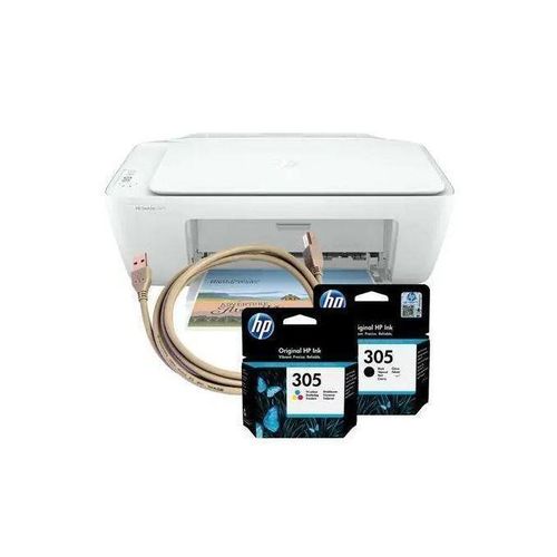product_image_name-Hp-DeskJet 2320 All-in-One Colored Printer (Print, Scan & Copy) + Free USB Cable + Power Cable + 2 Cartridges (White)-1