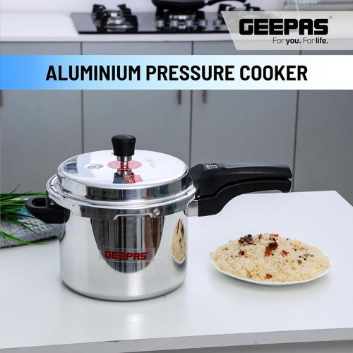 product_image_name-Geepas-5L Stainless Steel Induction Base Pressure Cooker - Lightweight & Durable Cooker with Lid, Cool Handle & Safety Valves -Silver-6