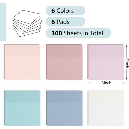 product_image_name-White Label-Transparent Sticky Notes Set of 300Pcs - Multicolor-6