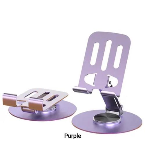 product_image_name-Generic-360 Rotating Cell Phone Stand, Adjustable Foldable Desktop Holder, Universal Compatibility-4