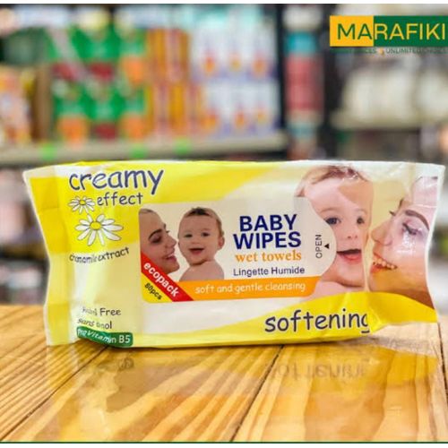 product_image_name-Creamy-Baby Wipes Wet Towels Soft And Smooth 80Pcs-3