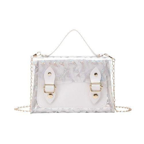 product_image_name-Fashion-New Bag Transparent Buckle Magnetic Buckle Chain Small Square Bag Shoulder-1