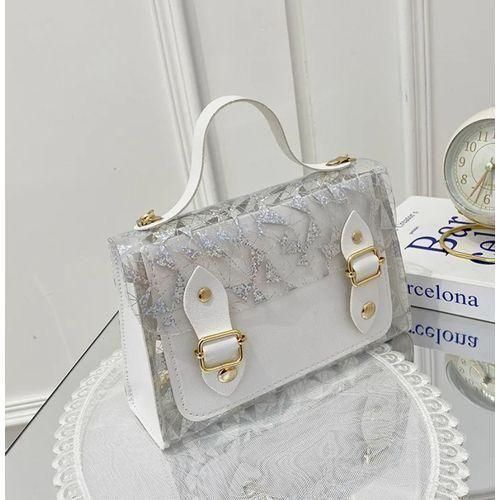 product_image_name-Fashion-New Bag Transparent Buckle Magnetic Buckle Chain Small Square Bag Shoulder-4