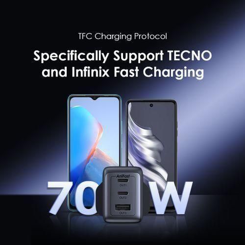 product_image_name-Oraimo-HyperGaN 65 65W GaN Wall Charger Kit With 100W CC Cable QC&PD&PE Fast Charge -2